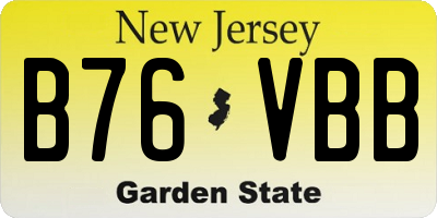 NJ license plate B76VBB