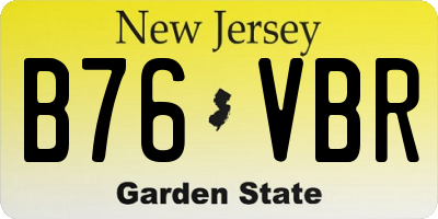 NJ license plate B76VBR