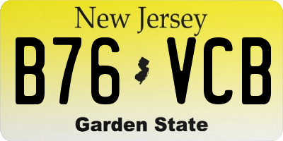 NJ license plate B76VCB