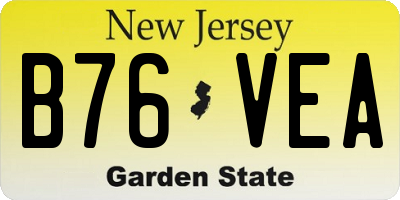 NJ license plate B76VEA