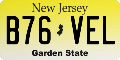 NJ license plate B76VEL
