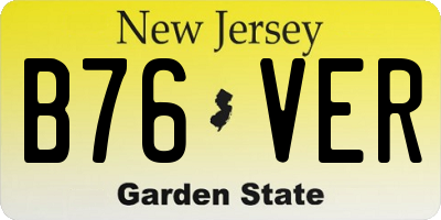 NJ license plate B76VER