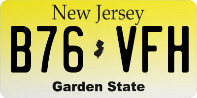 NJ license plate B76VFH