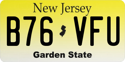NJ license plate B76VFU