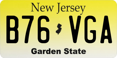 NJ license plate B76VGA