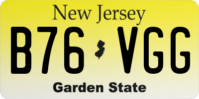 NJ license plate B76VGG