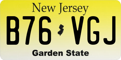 NJ license plate B76VGJ