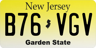 NJ license plate B76VGV