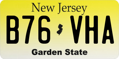 NJ license plate B76VHA