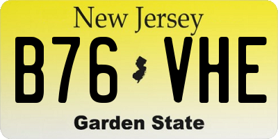 NJ license plate B76VHE