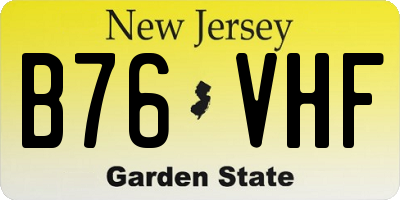 NJ license plate B76VHF