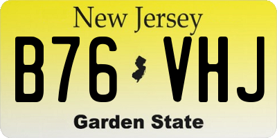 NJ license plate B76VHJ