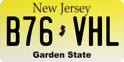 NJ license plate B76VHL