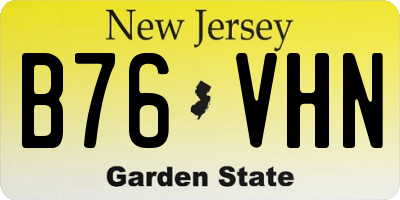 NJ license plate B76VHN