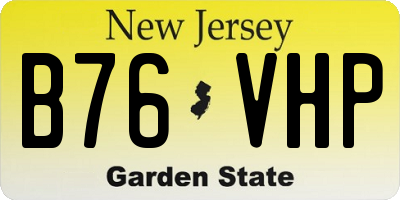 NJ license plate B76VHP