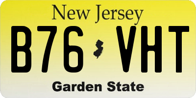 NJ license plate B76VHT