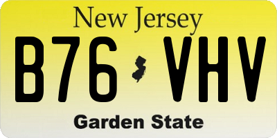 NJ license plate B76VHV