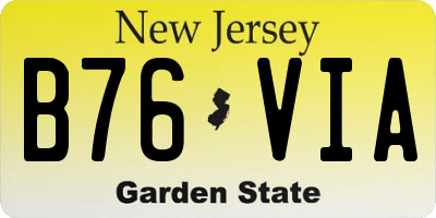 NJ license plate B76VIA