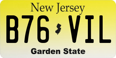 NJ license plate B76VIL