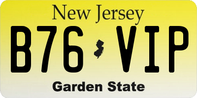NJ license plate B76VIP