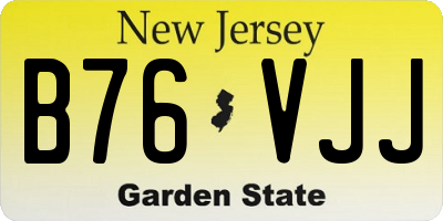 NJ license plate B76VJJ