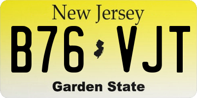NJ license plate B76VJT