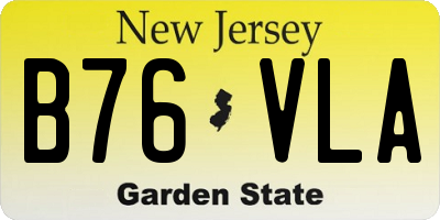 NJ license plate B76VLA