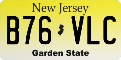 NJ license plate B76VLC