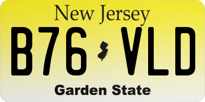 NJ license plate B76VLD