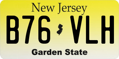 NJ license plate B76VLH