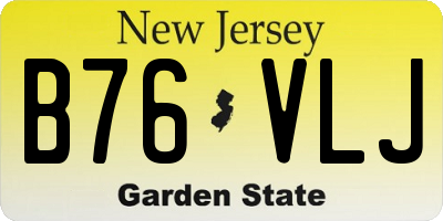 NJ license plate B76VLJ