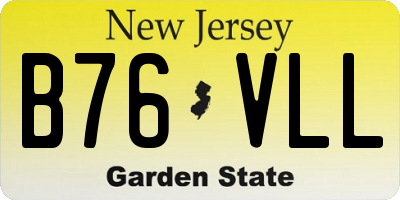 NJ license plate B76VLL
