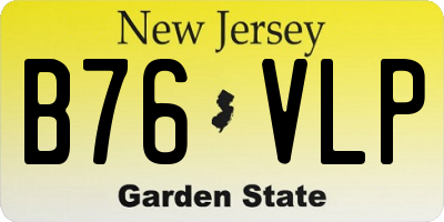 NJ license plate B76VLP