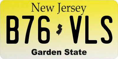NJ license plate B76VLS