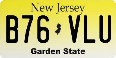 NJ license plate B76VLU