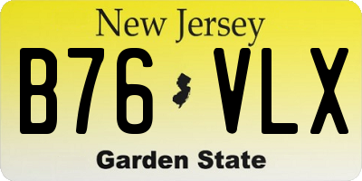 NJ license plate B76VLX