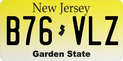 NJ license plate B76VLZ