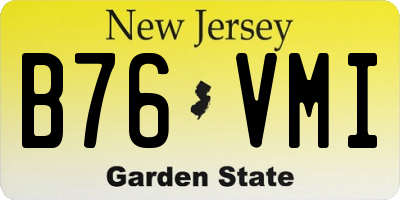 NJ license plate B76VMI