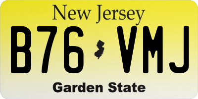NJ license plate B76VMJ