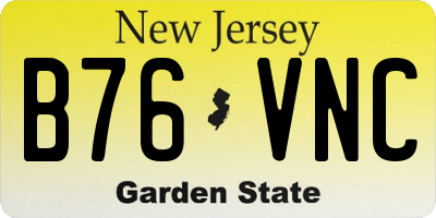NJ license plate B76VNC