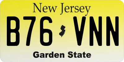 NJ license plate B76VNN