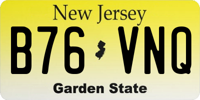 NJ license plate B76VNQ