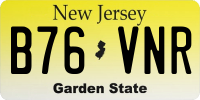 NJ license plate B76VNR