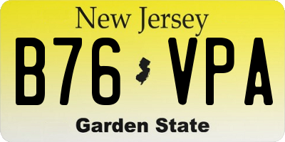 NJ license plate B76VPA