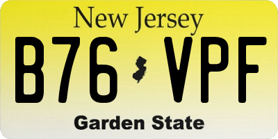 NJ license plate B76VPF