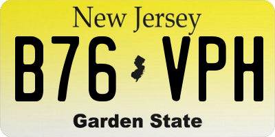 NJ license plate B76VPH