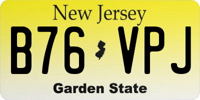 NJ license plate B76VPJ