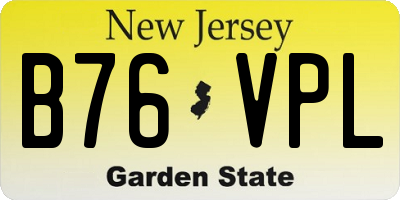 NJ license plate B76VPL