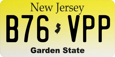 NJ license plate B76VPP