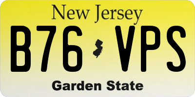 NJ license plate B76VPS